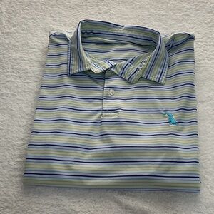 Mens short sleeve local boy Striped Polo Shirt